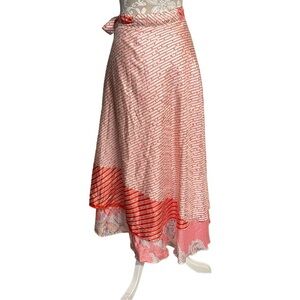 HIPPIE Maxi Wrap Skirt Layered Multiprint One Size